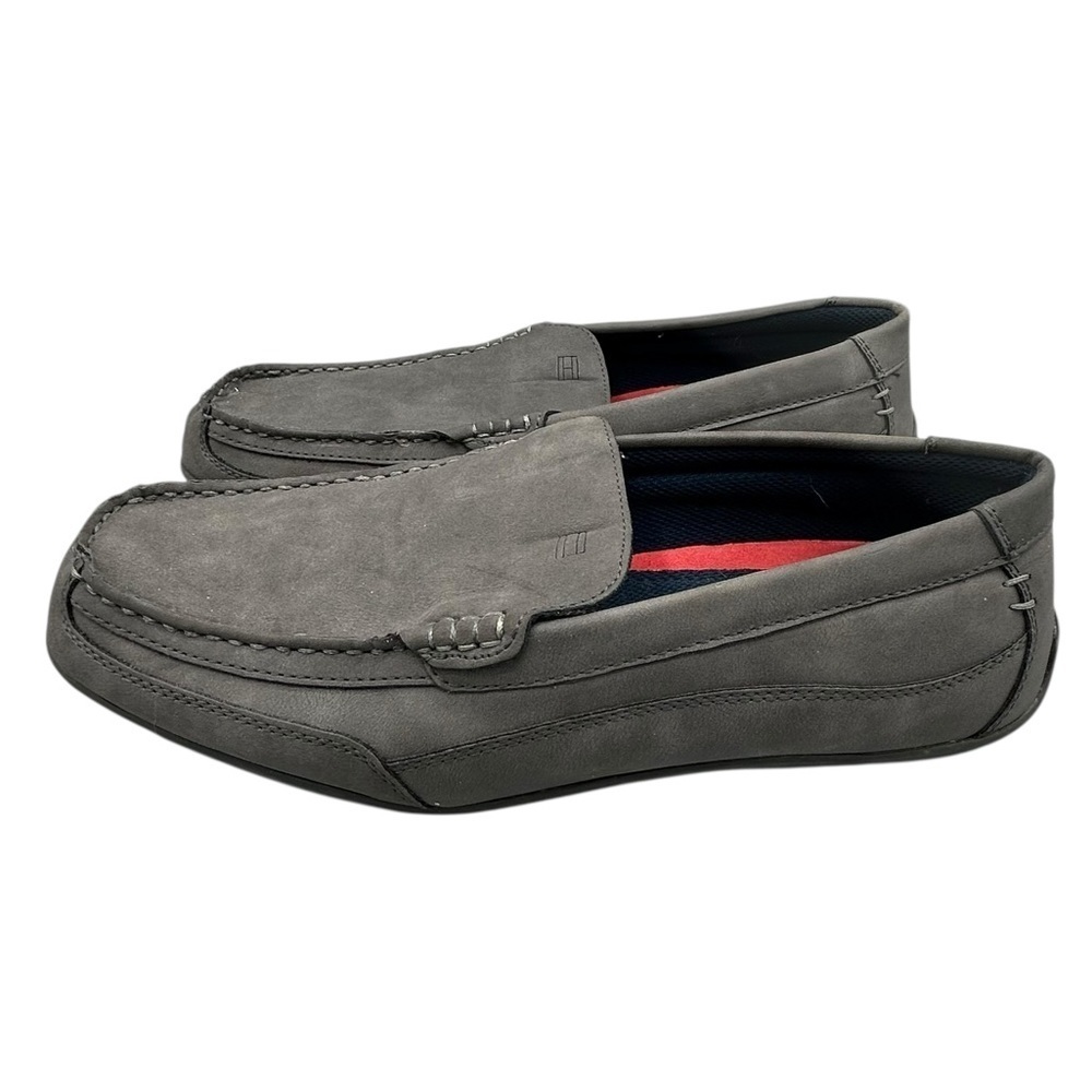 Tommy Hilfiger Dathan Men’s 11W Gray Loafers Driving Moccasins Slip-On